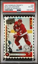 1997-98 Donruss Priority Stamp of Approval 14/100 Nicklas Lidstrom #43 HOF PSA 6