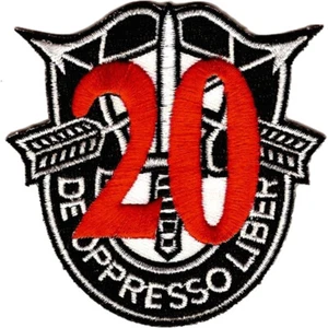 20th Special Forces Group Crest Red 20 Patch - Bild 1 von 6