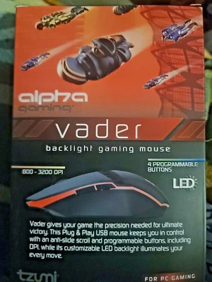 Vader PC Gaming Wired LED Programmable Mouse (T5) - Image 1 of 3