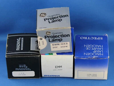 Lote de 4: Bell & Howell EMM Proyector Lámpara Bombilla 24V 250W - Hecho en EE. UU., sin tarifa Foto 1 de 2