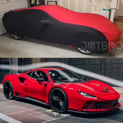 Cubierta interior de coche satinada elástica a prueba de arañazos a prueba de polvo para Ferrari F8 Tributo 488 GTB Foto 1 de 4