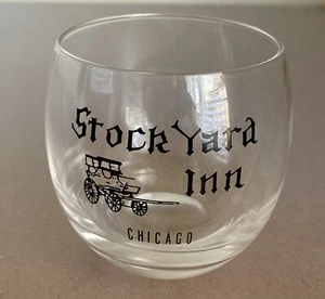 Vintage STOCK YARD INN Bar Cocktail Glas 3,25" Historisches Restaurant Chicago IL - Bild 1 von 5