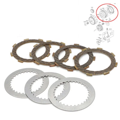 Clutch Friction And Steel Plates Set for Kawasaki Ke100 1976-01 Kh100 1976 1977 - Изображение 1 из 4
