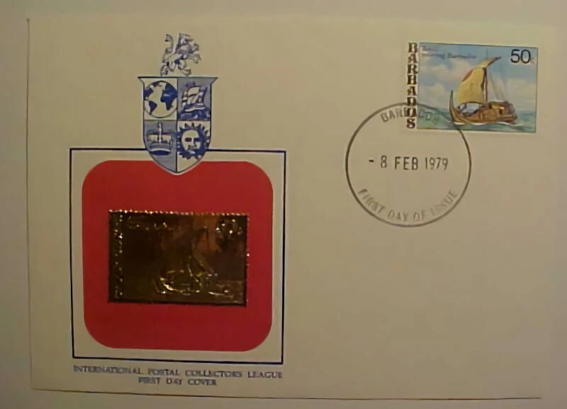 BARBADOS FDC GOLD FOIL 1979 - Image 1 of 1