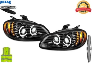 LED Halos w/Turn Signal Projector Headlight Lamps 12V Freightliner M2 2002-2018 - Picture 1 of 9