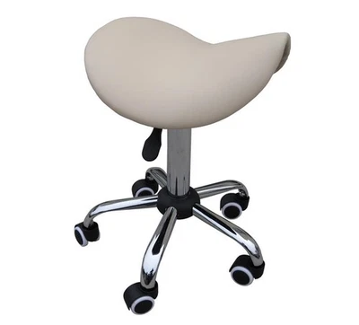 ZEN Sattelhocker mit Rollen Schminkhocker Rollhocker für Kosmetikstudio Creme - Bild 1 von 2