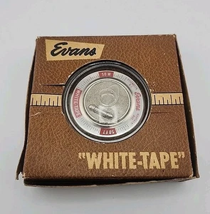 Cinta blanca Evans 50 pies vintage NUEVO stock antiguo ¡NUEVA EN CAJA! - Imagen 1 de 6
