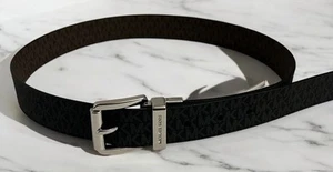 Michael Kors Belt Twist Reversible MK Logo Black & Brown Size Small NWT - Picture 1 of 23