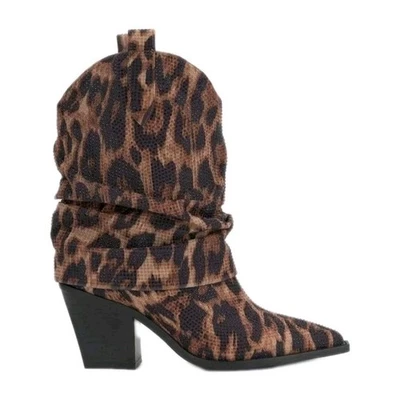 Botines de Vaquero Jessica Simpson Estampado Animal Gemorra Estrás Slouchy Talla: 5.5 Foto 1 de 4