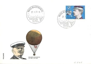 BB002 Aviator & driver pioneers balloon pilot Eduard Spelterini 1977 Switzerland - Picture 1 of 2
