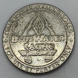Ficha de juego de tragamonedas Blue Water Casino 1995 $1 - Parker AZ Arizona - Indian Tribal - Imagen 1 de 2