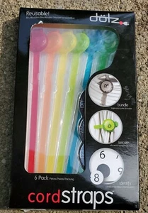 Dotz Cord Identifier Assorted Bright Colors w/Inserts [6 PACK] - Picture 1 of 7