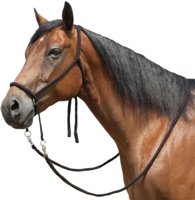 Кожаная уздечка Tory Bitless из полиэстера с защелкивающимися вожжами - Изображение 1 из 2