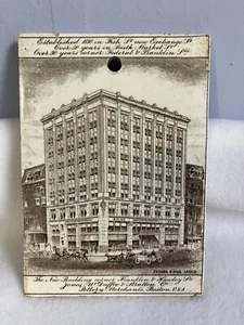 VTG 1906 Wedgewood Ceramic Calendar Tile Pottery Merchants Boston - Picture 1 of 9