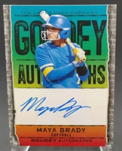 2024 UD Goodwin Champions Maya Brady #GA-DR Goudey Autografy SOFTBALL - Zdjęcie 1 z 2