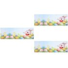  3 Pcs Easter Curtains For Kitchen Windows Short Spring Valance Decorate
