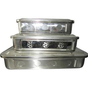 Bandejas dentales Bandeja de esterilización Instrumento de laboratorio Acero inoxidable Multi Tamaño - Imagen 1 de 14