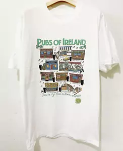 Camisa Vintage Años 90 Pubs of Ireland Talla L De Colección Donde el Craic es Siempre Poderoso - Imagen 1 de 4