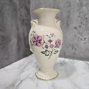 Vintage Matchmaker Rosgill Staffs England Cream/Pink Floral Vase 21cm High - Picture 1 of 13