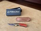 William Henry Pocket Knife - Brass Bolster & Coral Scales (Rare)