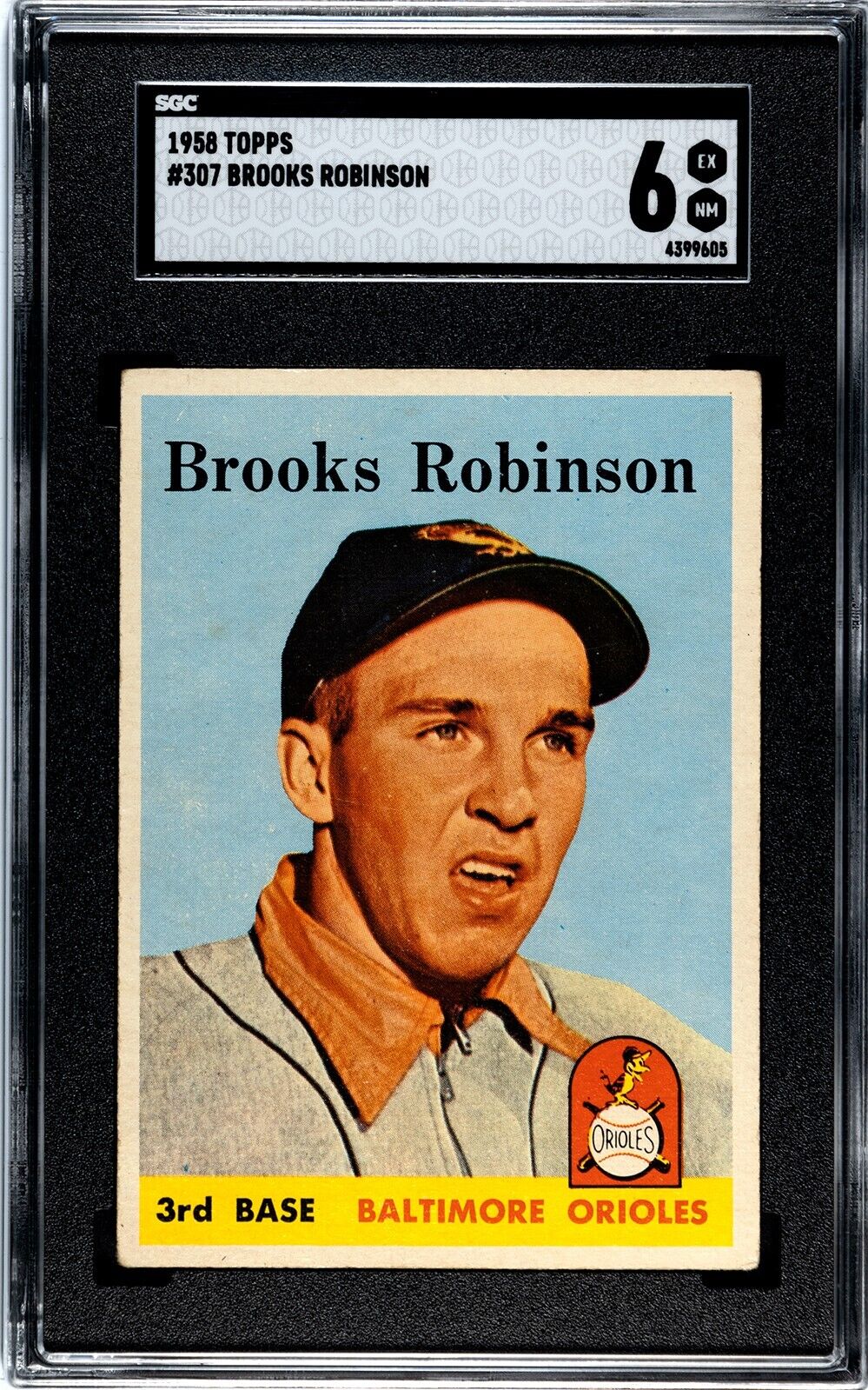 1958 Topps - #307 Brooks Robinson - SGC 6 EX/NM