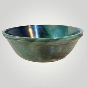 Vintage J&S Beaumont VALLE CRUISE NC Pottery Bowl Green Glaze 10.5” X 3.50” - Picture 1 of 9