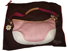 Coach Soho Pink Canvas/White Leather Purse Handbag L3J-4431 Spring Fucsia Lining