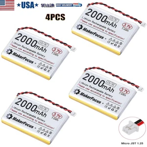 4pcs 2000mAh LiPo Battery 3.7V Lithium LiPo Battery 1S 3C for Arduino Nodemcu - Picture 1 of 9