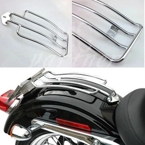 Portaequipajes cromado stock asiento individual para Harley XL Sportster 883 1200 1985-2003 - Imagen 1 de 7