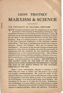 Marxism & Science - Leon Trotsky - A Bolshevik-Samasamaja Publication 1949 - Picture 1 of 2