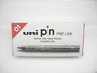 12pcs UNI-BALL Pin Drawing pen 0.1 water and fade proof pigment ink Black