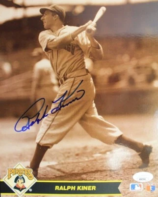 Ralph Kiner (d.2014) Pirates Indians Autographed 8x10 Signed 1990 Photo JSA - Image 1 of 4