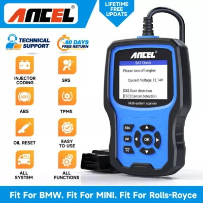 ANCEL BM700 Profi KFZ Diagnosegerät OBD2 Scanner Fehlerauslesegerät Fit für BMW - Bild 1 von 4