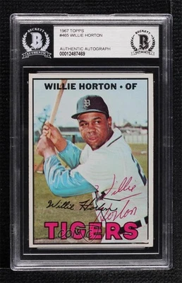 BAS 1967 Topps Willie Horton #465 BGS Authentic Auto - Image 1 of 2