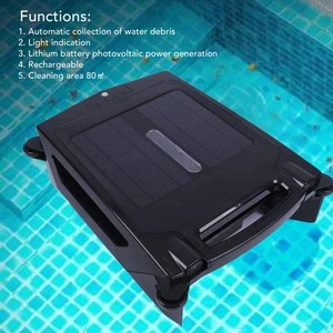 Automatic Robotic Pool Cleaner 80㎡ 400um Brushless Motor Solar Robotic Pool Skim - Picture 1 of 12