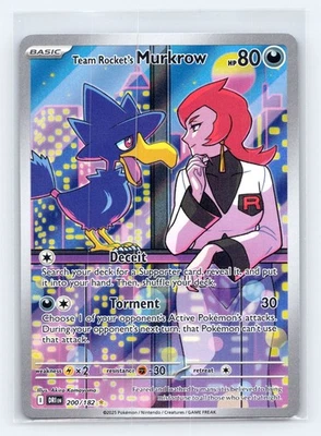 Team Rocket's Murkrow - Illustration Rare SV10: Destined Rivals 200/182 NM - Image 1 of 2