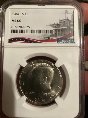 1984 P Kennedy Half Dollar - NGC MS 66 ( 301183 ) - Image 1 of 2