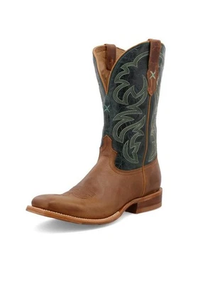 Twisted X Western Boots Mens Rancher Leather Heel 10 D Tan MRAL027 - Image 1 of 4