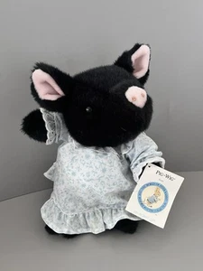 Vintage Black Pig-Wig Plush w/ Tag - Eden 1990s Beatrix Potter Stuffed Animal - Picture 1 of 6