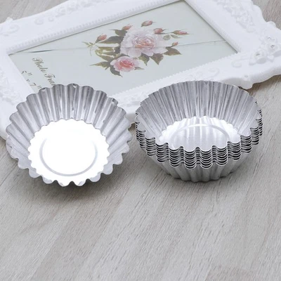  24pcs stampi per crostate di uova in lega di alluminio ripple antiaderente - Immagine 1 di 4