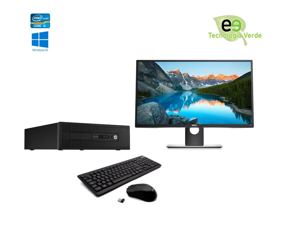 Ordenador completo HP EliteDesk 800 Sff G1 i5 + Monitor DELL 20" + Teclado y rat - Imagen 1 de 1