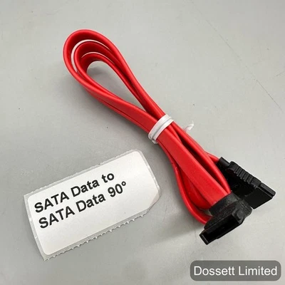 SATA Data Cable 90 Degree Angle Connector for HDD SSD Hard Drive Motherboard PC - Image 1 of 4