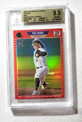Paul Skenes 2023 Leaf  Web Exclusives Pro Set RED 40/89 Grade 9.5 Gem Mint - Image 1 of 2