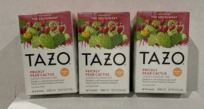 Tazo Prickly Pear Cactus Herbal Tea Boxes 16 Count Each Pack of 3 Exp 04/2027 - Image 1 of 4