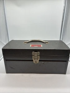 Vintage Simmonds Model 50051 Heavy Duty Metal Tool Box W Red Lift Out Tray USA - Picture 1 of 19