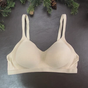 Hanes Bra Size XL Tan Padded Wireless Adjustable Clasp Back - Picture 1 of 11