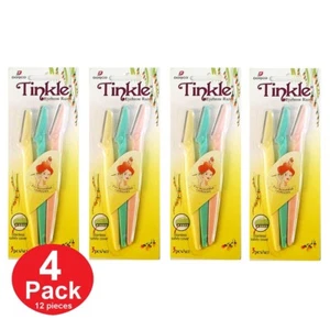 12 PC Dorco Tinkle Eyebrow Face Hair Remover Safety Razor Trimmer Shaver -4 Pack - Picture 1 of 6