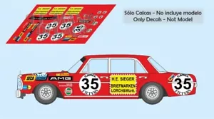 Decals Mercedes 300 SEL 6.8 AMG 24h Spa 1971 35 1:32 1:43 1:24 1:18 slot calcas - Imagen 1 de 1