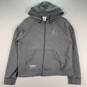 Disneyland Tinker Bell Hoodie Sweatshirt Youth Girls Large Gray Disney Embellish - Picture 1 of 9