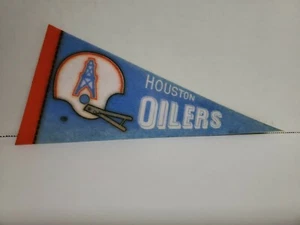 "Casco vintage 1970 9"" banderín NFL Houston Oilers rojo blanco azul" - Imagen 1 de 5
